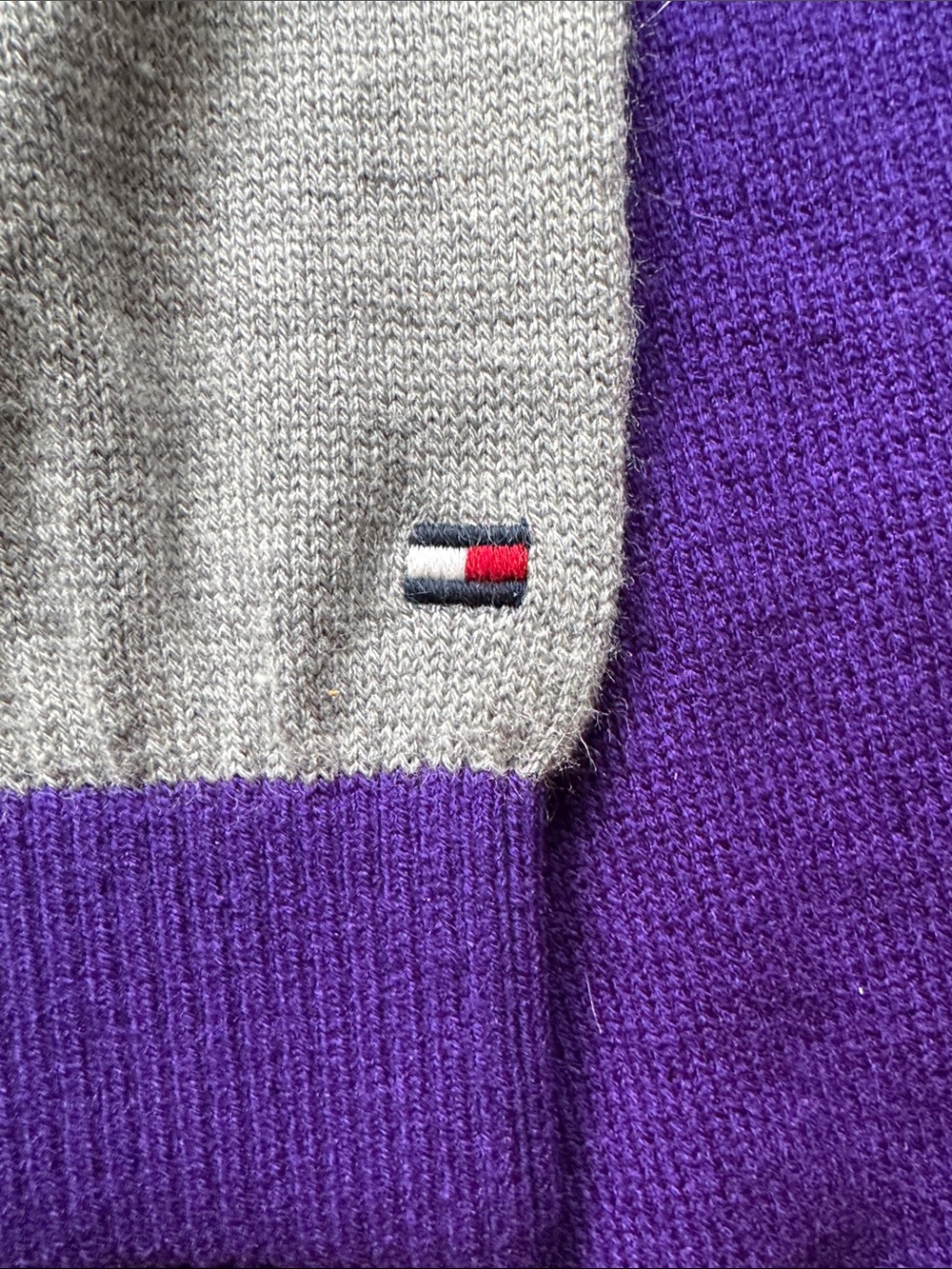Tommy Hilfiger Minnesota Vikings Crewneck Sweater - Purple, Gray & Yellow - Picture 7 of 7